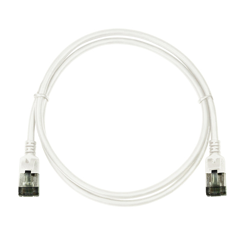 LogiLink Ultraflex SlimLine Patchkabel – Cat6a S/UTP, 1 m, Weiss, RJ-45