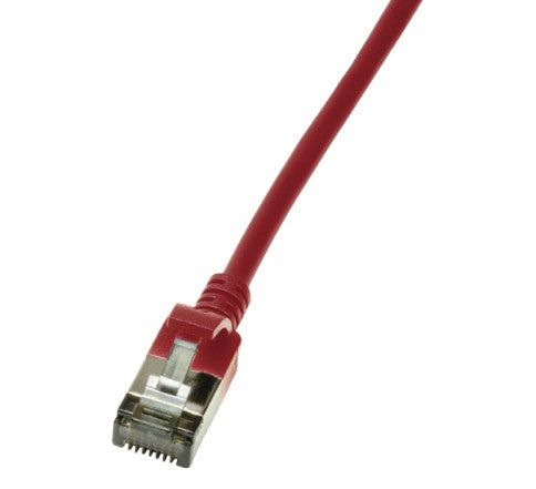 LogiLink SLIM Patchkabel – Cat6a U/FTP (STP), 1 m, Rot, RJ-45