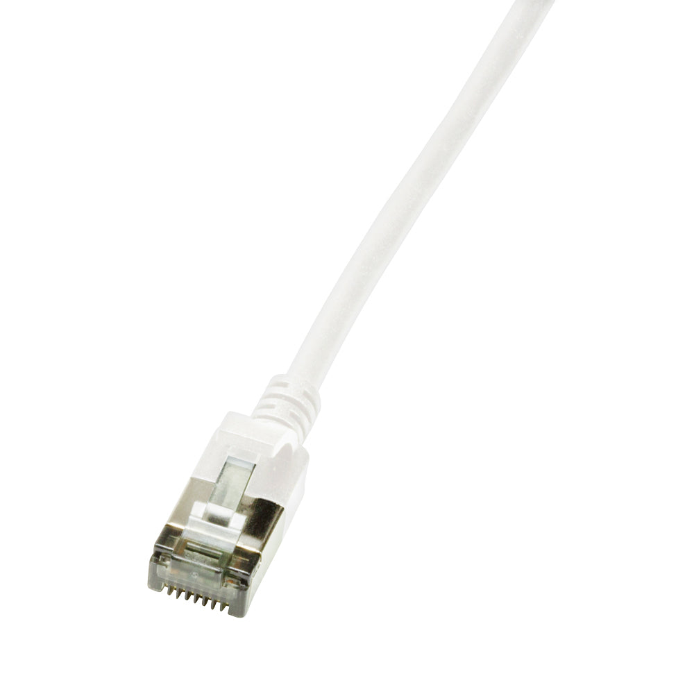 LogiLink Ultraflex SlimLine Patchkabel – Cat6a S/UTP, 1 m, Weiss, RJ-45