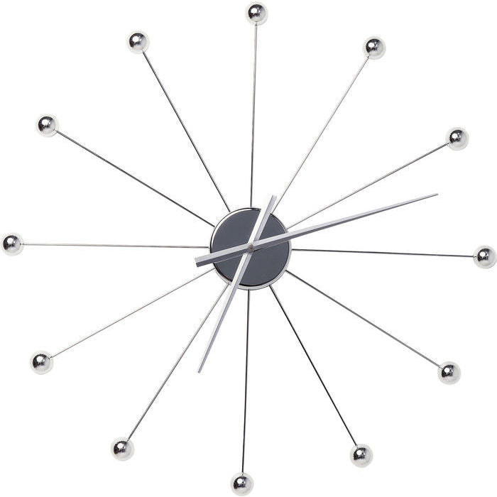 KARE Design Wanduhr Like Umbrella – Ø 60 cm, silber, Metall