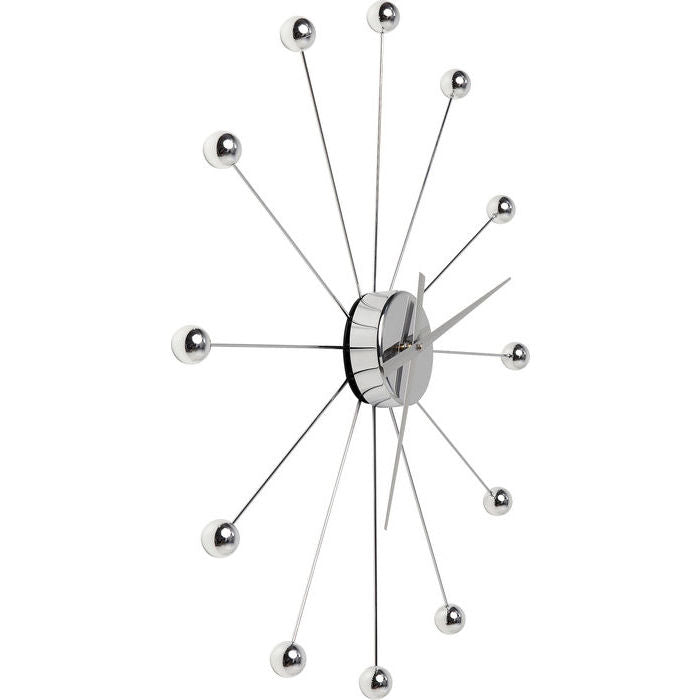 KARE Design Wanduhr Like Umbrella – Ø 60 cm, silber, Metall