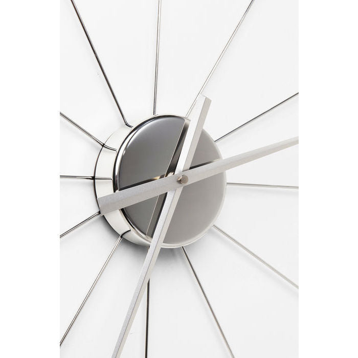 KARE Design Wanduhr Like Umbrella – Ø 60 cm, silber, Metall