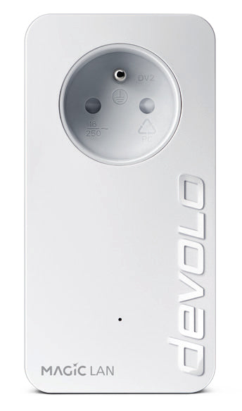 Devolo Magic 2 LAN – Powerline-Kit (2er-Set) – 2400 Mbit/s, 3× Gigabit-LAN + 1× Gigabit-LAN, Weiss
