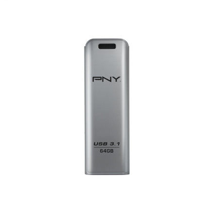 PNY Elite Steel FD64GESTEEL31G-EF USB-Stick 64 GB – USB 3.2 Gen 1, 20/80 MB/s, Edelstahl