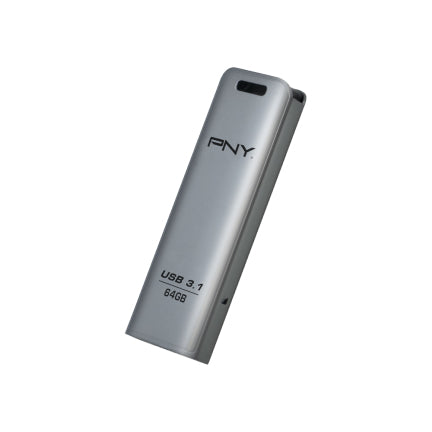 PNY Elite Steel FD64GESTEEL31G-EF USB-Stick 64 GB – USB 3.2 Gen 1, 20/80 MB/s, Edelstahl