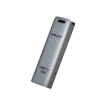 PNY Elite Steel FD32GESTE – 32 GB, USB 3.2 Gen 1 (3.1 Gen 1), 80 MB/s Schreiben, 20 MB/s Lesen, Edelstahl