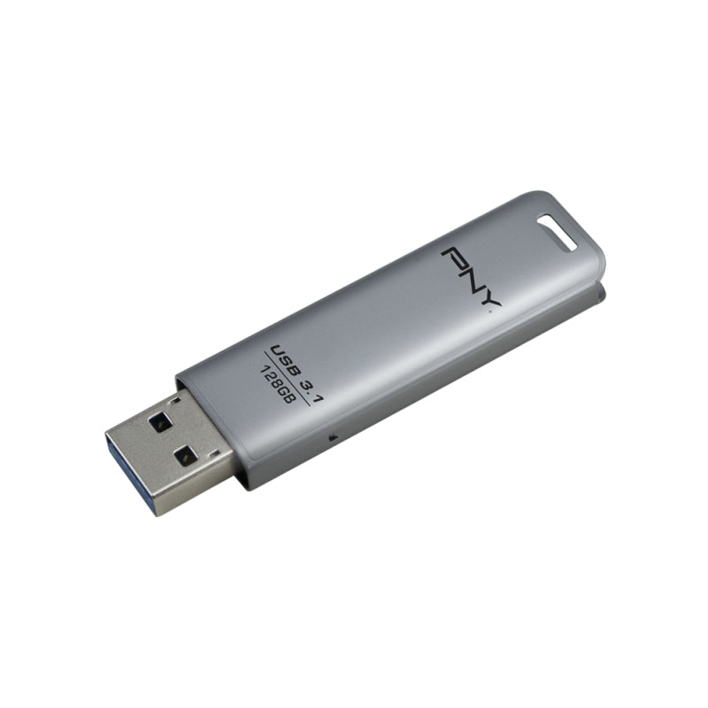 PNY Elite Steel FD128ESTEEL31G-EF USB-Stick 128 GB – USB 3.2 Gen 1, 20/80 MB/s, Dia, Edelstahl