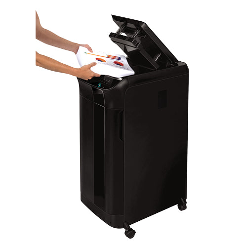 Fellowes AutoMax 600M – Aktenvernichter mit Autofeed 600 Blatt, DIN P-5, Partikelschnitt 2 × 12 mm, 83 l