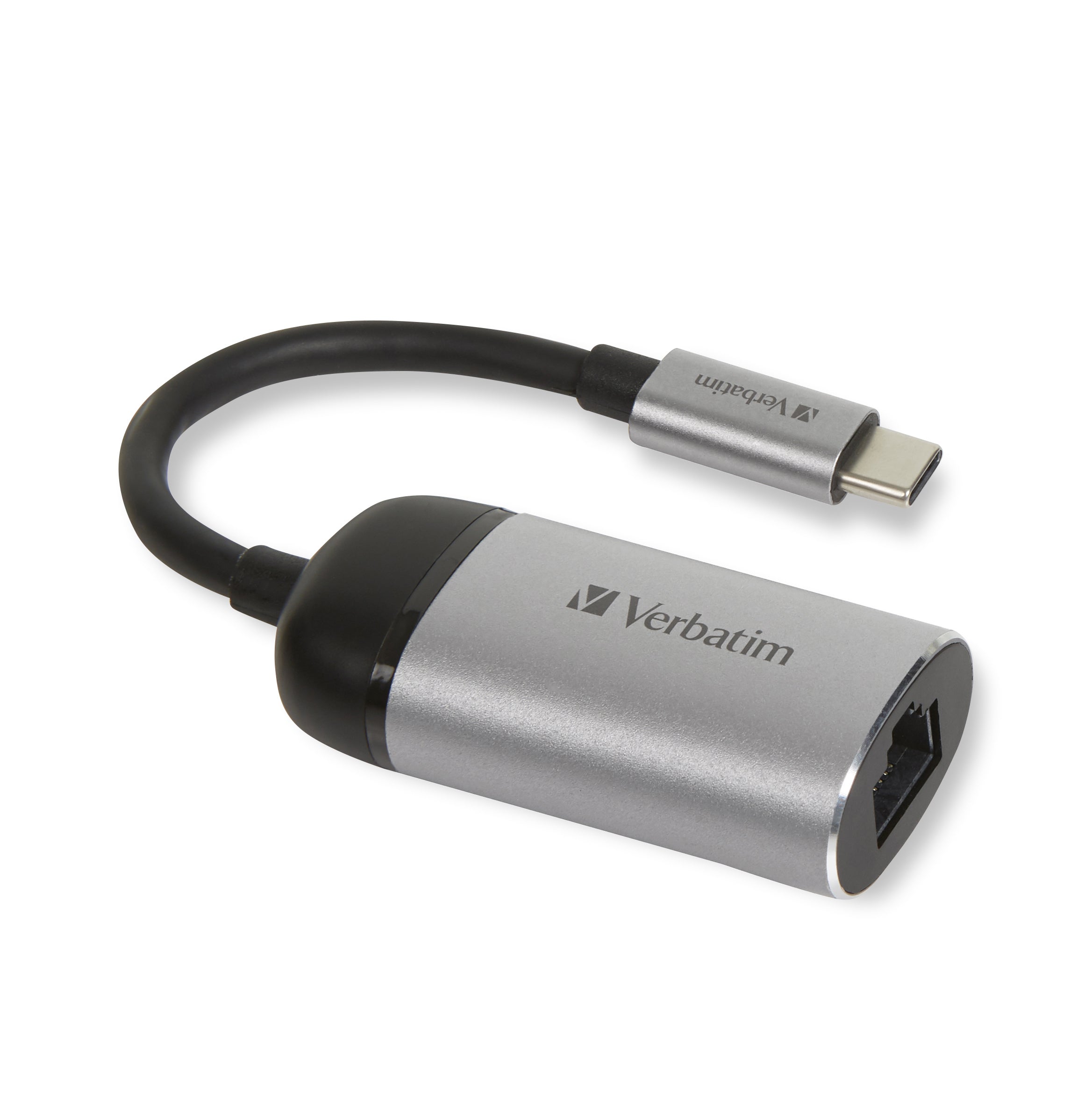 Verbatim USB-C zu RJ-45 Netzwerkadapter – Gigabit (1 Gbit/s), USB 3.2 Gen 1 (5 Gbit/s), 10 cm