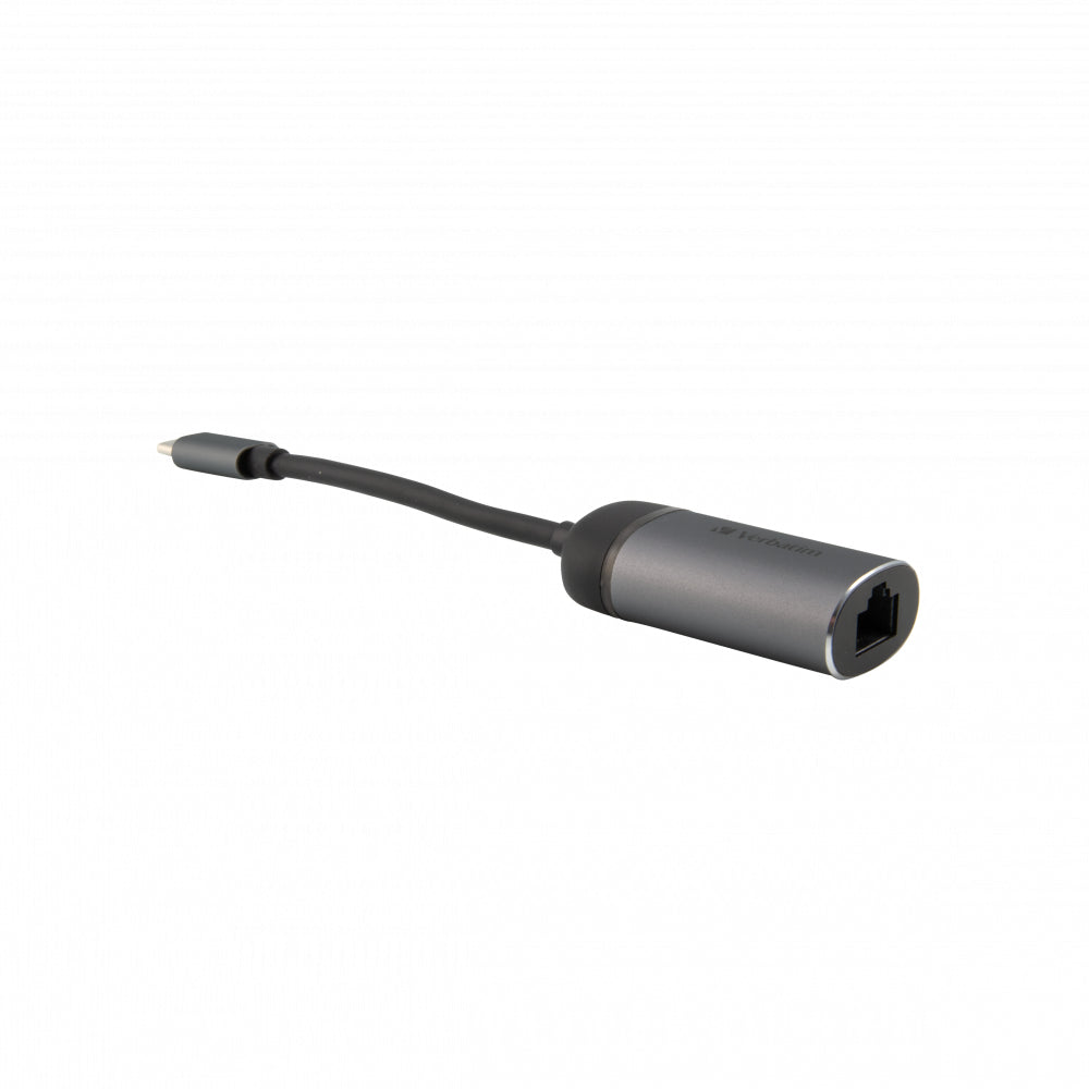 Verbatim USB-C zu RJ-45 Netzwerkadapter – Gigabit (1 Gbit/s), USB 3.2 Gen 1 (5 Gbit/s), 10 cm
