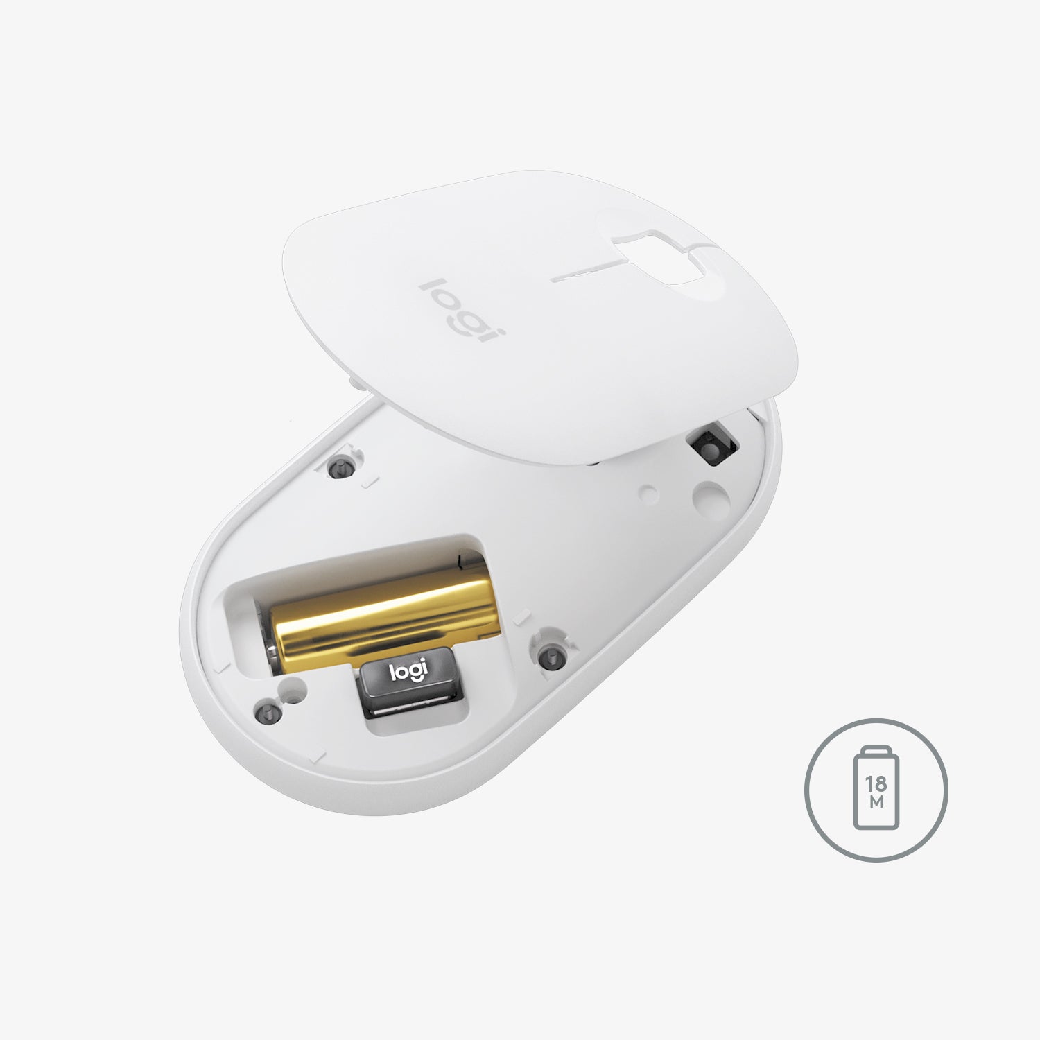 Logitech Pebble M350 Maus – kabellos, Bluetooth + 2,4 GHz, Graphit