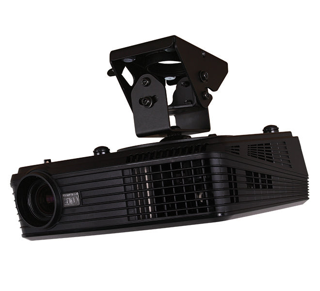 B-Tech SYSTEM 2 - Extra-Gross – Beamer-Deckenhalterung, H 0–49,4 cm, 25 kg, 360° schwenkbar, neigbar, schwarz