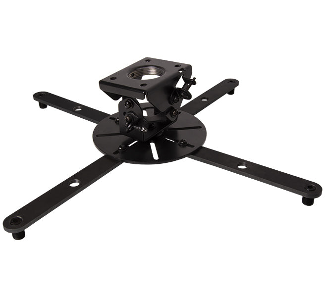 B-Tech SYSTEM 2 - Extra-Gross – Beamer-Deckenhalterung, H 0–49,4 cm, 25 kg, 360° schwenkbar, neigbar, schwarz
