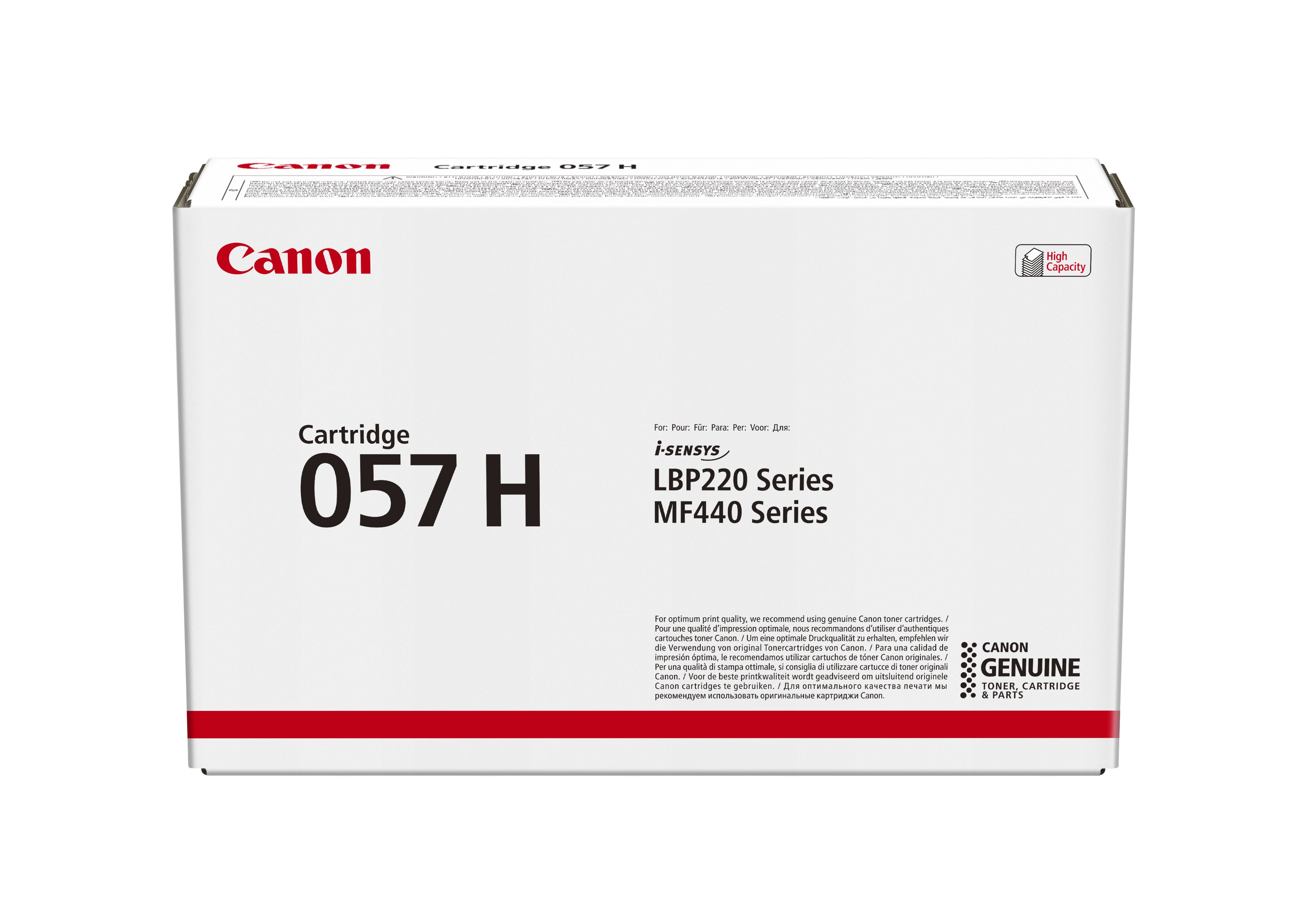 Canon Toner 057H – schwarz, 10'000 Seiten – für Canon i-SENSYS LBP223dw, LBP226dw, MF443dw und andere