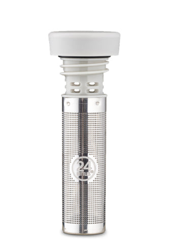 24Bottles Einsatz Infuser Clima – Edelstahl, Silikonverschluss, auslaufsicher – grau
