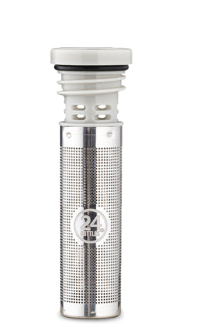 24Bottles Einsatz Infuser Clima – Edelstahl, Silikonverschluss, auslaufsicher – grau