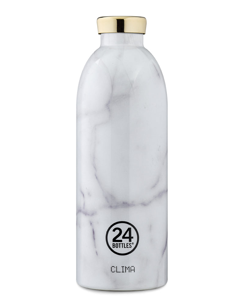 24Bottles Trinkflasche Clima – 8,5 dl – Edelstahl, isoliert, Schraubverschluss – Carrara