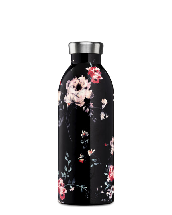 24Bottles Trinkflasche Clima – 5 dl – Edelstahl, isoliert, für kohlensäurehaltige Getränke geeignet – Ebony Rose