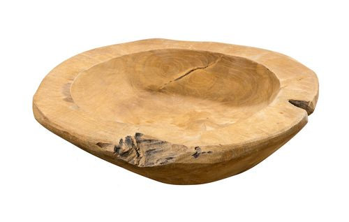 Boltze Schale – Teakholz, Braun – Ø 30 cm
