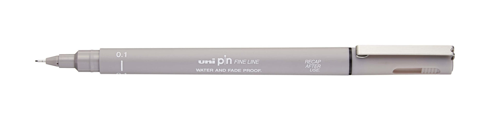 Uni-Ball Pin Fineliner – 0,1 mm, grau, 1 Stk., wasserfest