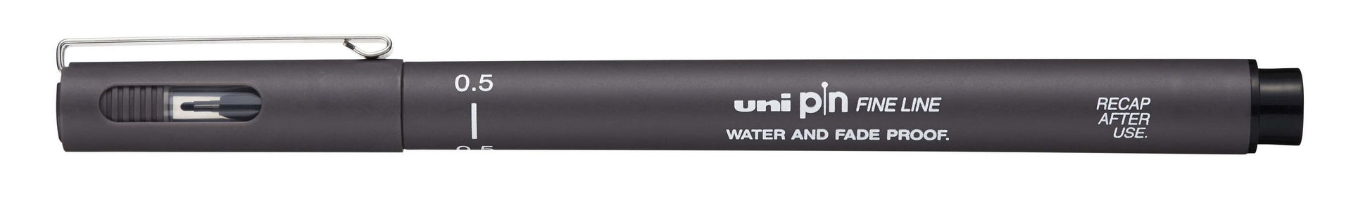 Uni-Ball Pin Fineliner – 0,5 mm, grau, wasserfest
