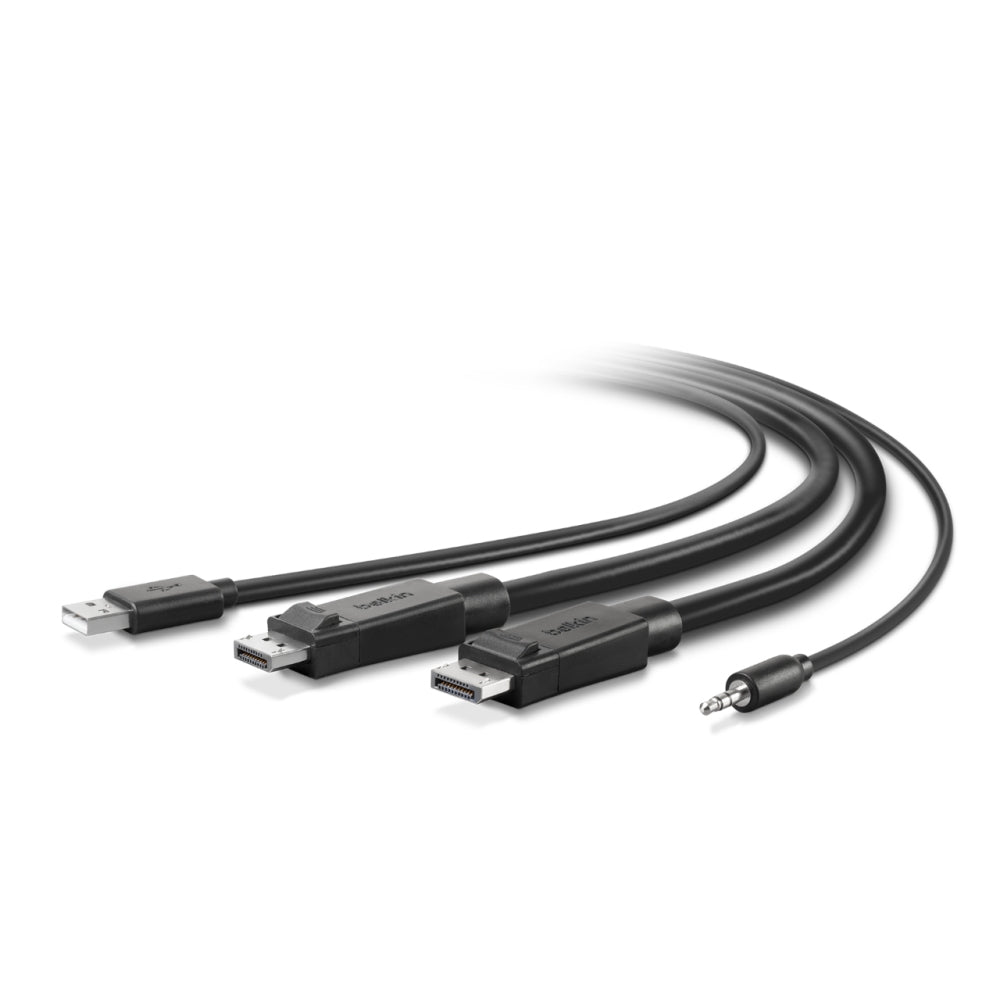 Belkin DisplayPort (Stecker) auf USB-A/USB-B Adapter – Audio, 15 cm