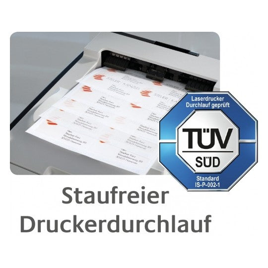 Avery Druckeretiketten, 105 mm × 48 mm, weiss, Papier, permanent, 120 Etiketten (10 Blatt)