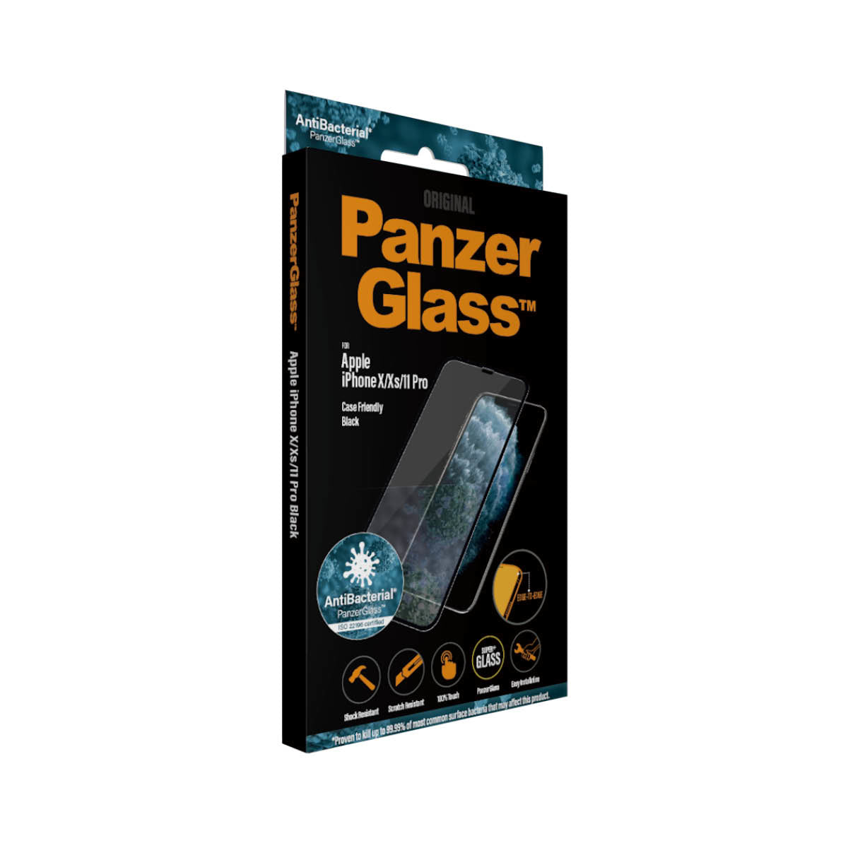 PanzerGlass Displayschutzglas – für Apple iPhone X/Xs/11 Pro – kratzresistent, anti-fingerprint, Hartglas