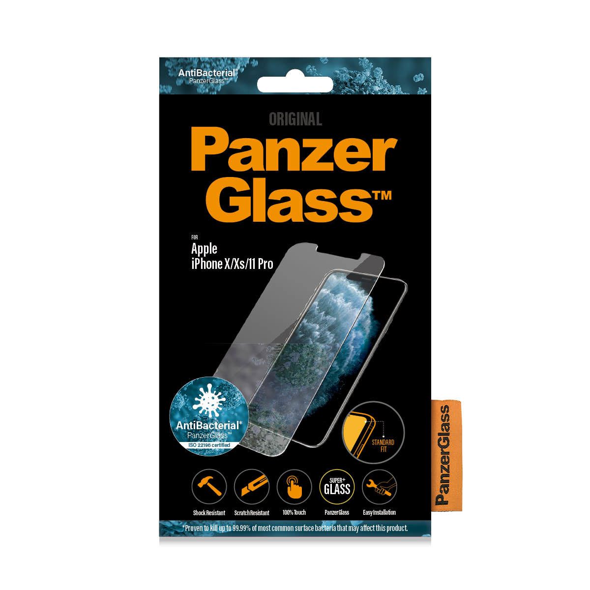 PanzerGlass Displayschutzglas – für Apple iPhone X/Xs/11 Pro, Hartglas, Transparent