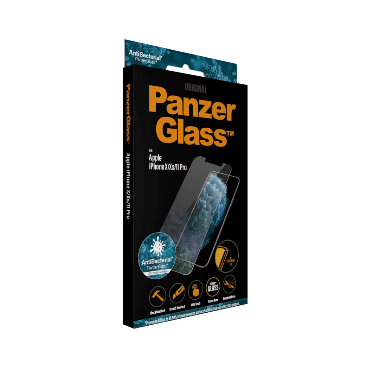 PanzerGlass Displayschutzglas – für Apple iPhone X/Xs/11 Pro, Hartglas, Transparent