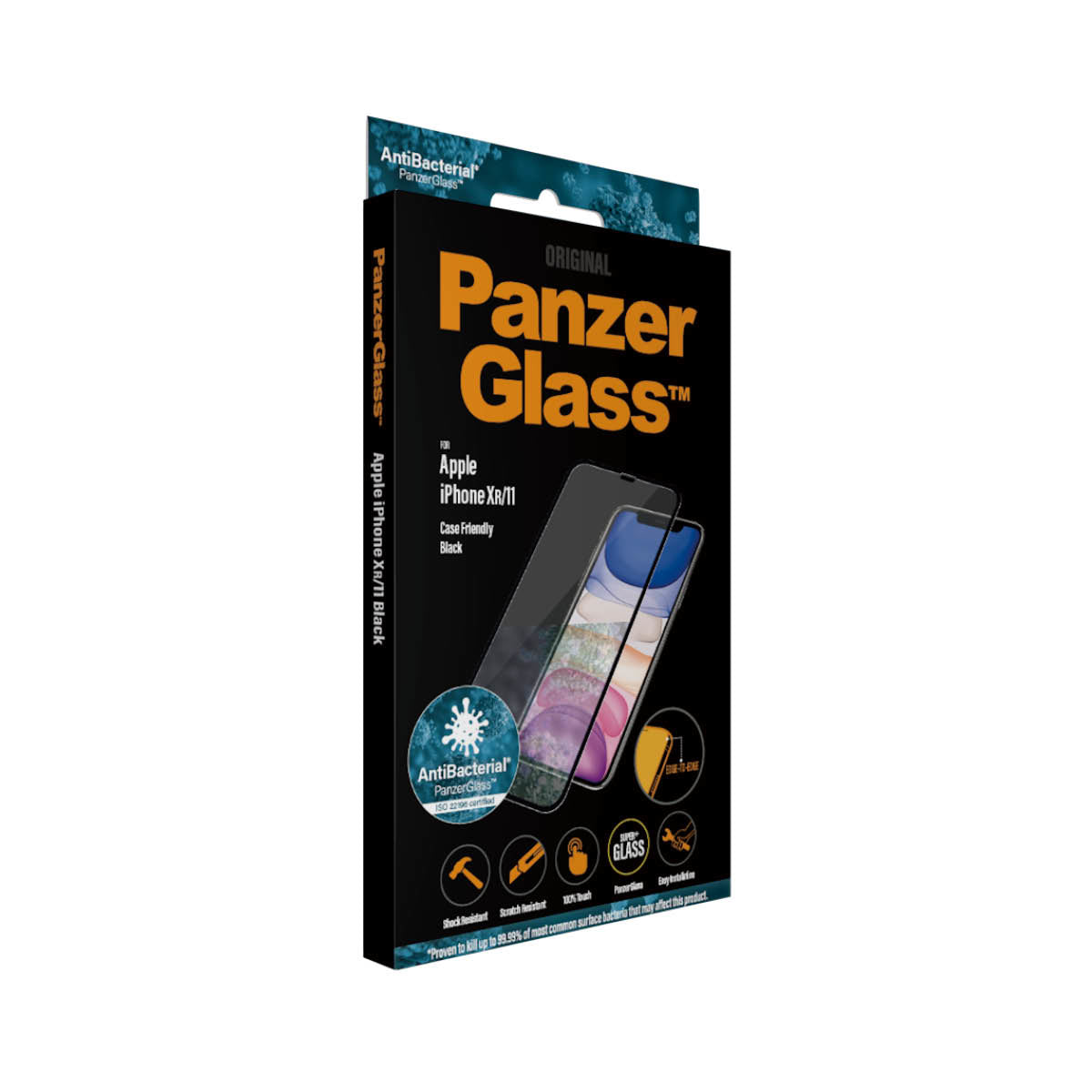 PanzerGlass Displayschutz (Panzerglas), Case Friendly – für iPhone XR/iPhone 11