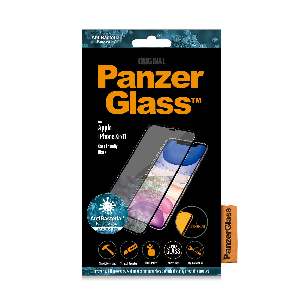 PanzerGlass Displayschutz (Panzerglas), Case Friendly – für iPhone XR/iPhone 11