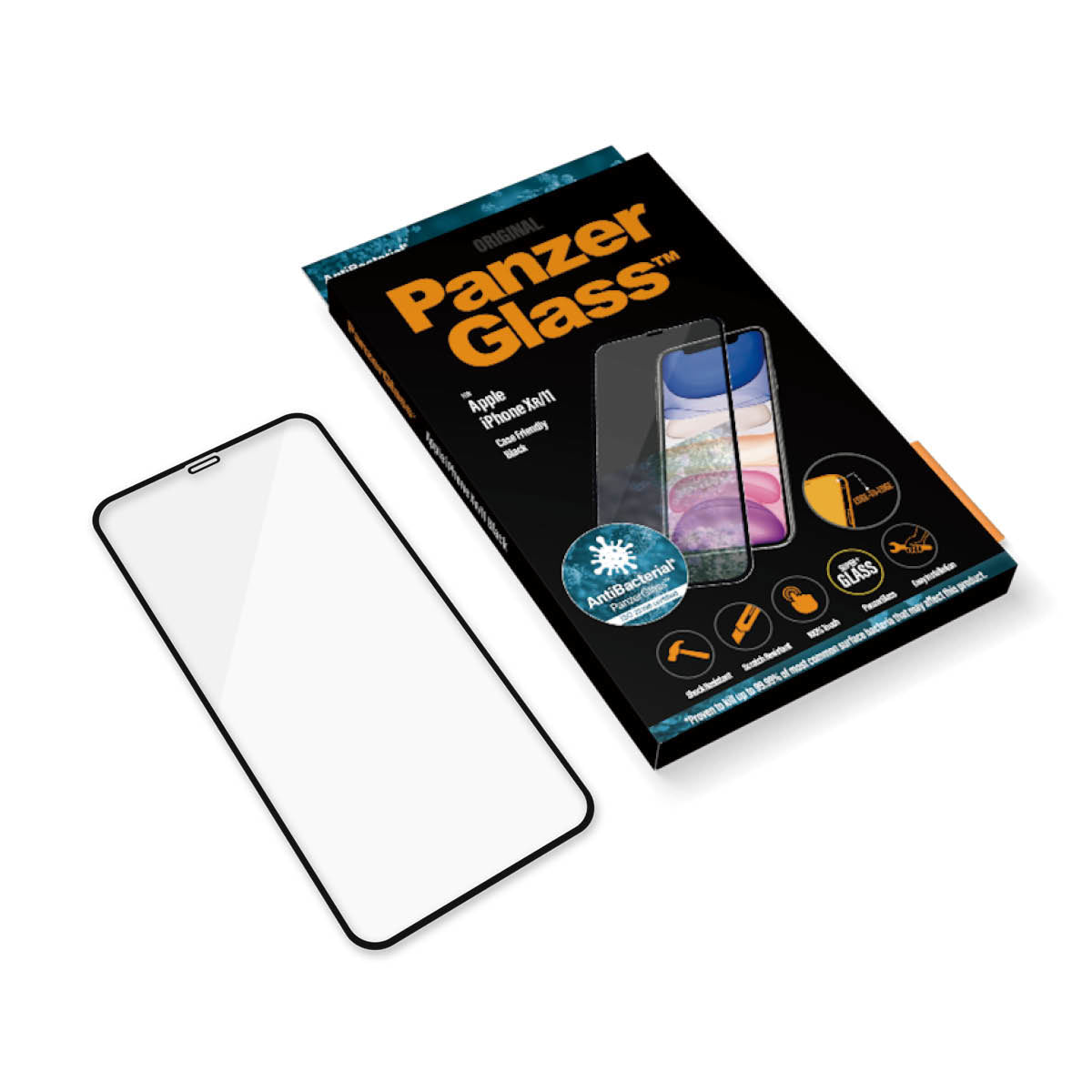 PanzerGlass Displayschutz (Panzerglas), Case Friendly – für iPhone XR/iPhone 11