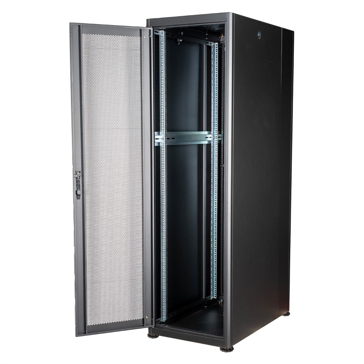 ROLINE Basic – 19" Netzwerkschrank 42U, IP20, abschliessbar, 600 × 1000 × 2010 mm, schwarz, Stahl