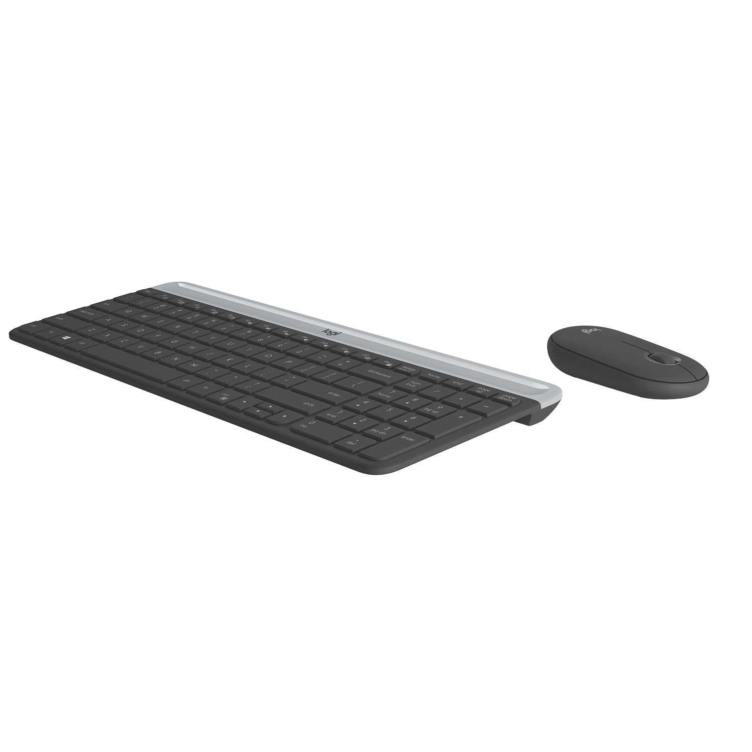 Logitech 920-009194 – Tastatur-Maus-Set – AZERTY (BE) – RF 2,4 GHz, Full-Size, USB-A Nano, Graphit