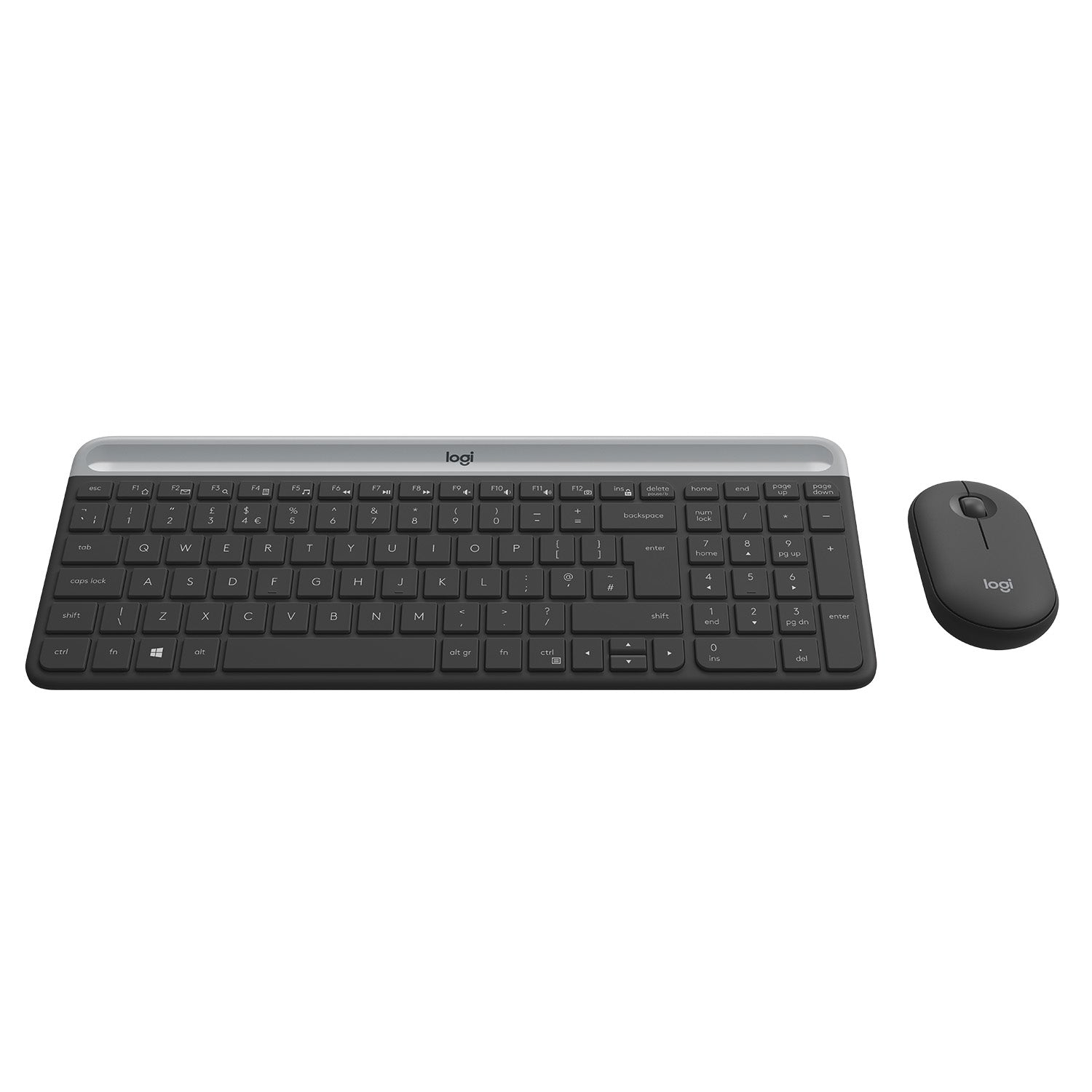 Logitech 920-009194 – Tastatur-Maus-Set – AZERTY (BE) – RF 2,4 GHz, Full-Size, USB-A Nano, Graphit