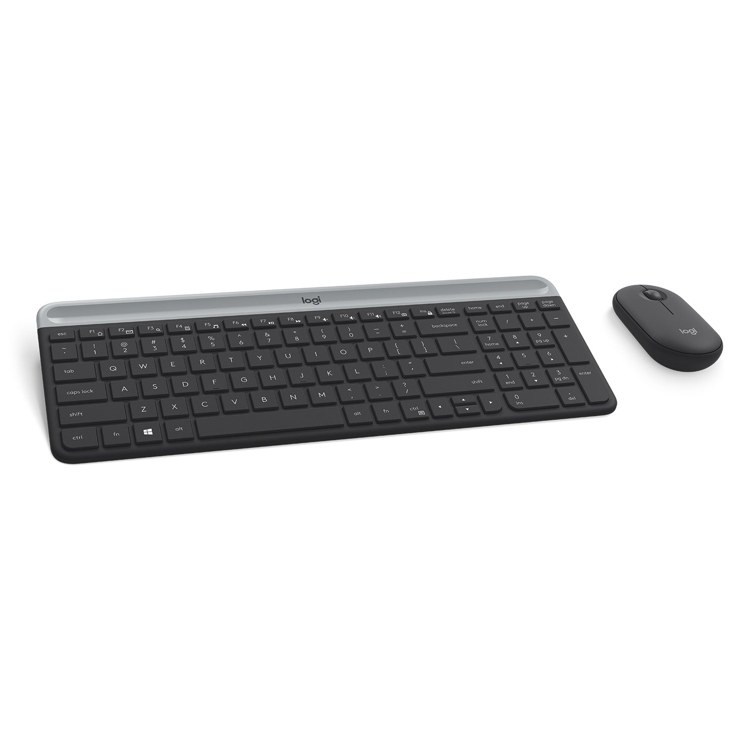 Logitech 920-009194 – Tastatur-Maus-Set – AZERTY (BE) – RF 2,4 GHz, Full-Size, USB-A Nano, Graphit