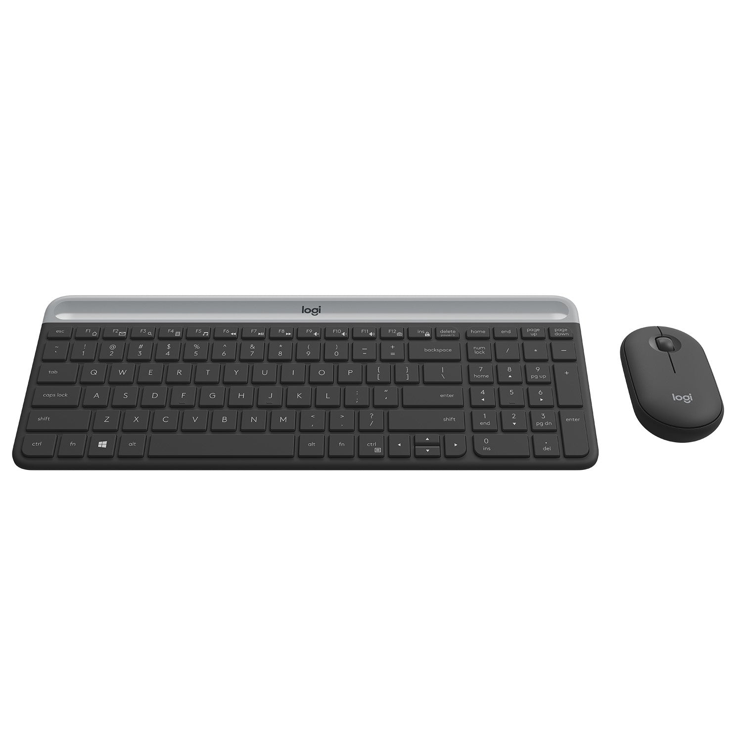 Logitech 920-009194 – Tastatur-Maus-Set – AZERTY (BE) – RF 2,4 GHz, Full-Size, USB-A Nano, Graphit