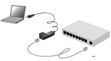 Allied Telesis VT-Kit3 Konsolenkabel USB-A zu RJ-45 – Cat6a, 1,2 m, Schwarz