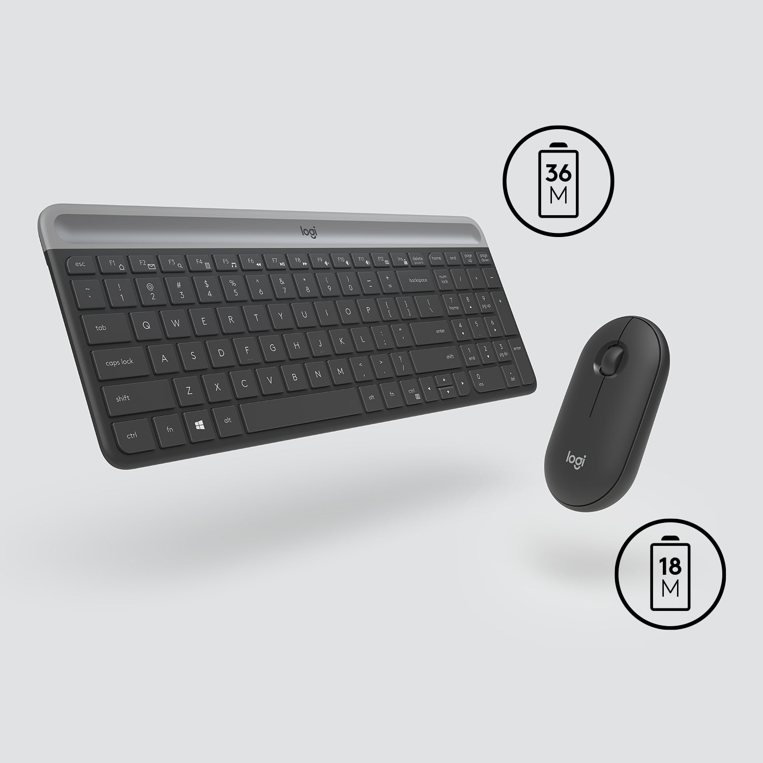 Logitech MK470 – Tastatur, kabellos (2,4 GHz), US-Layout (EN) – für Windows 10, Windows 11 & ChromeOS