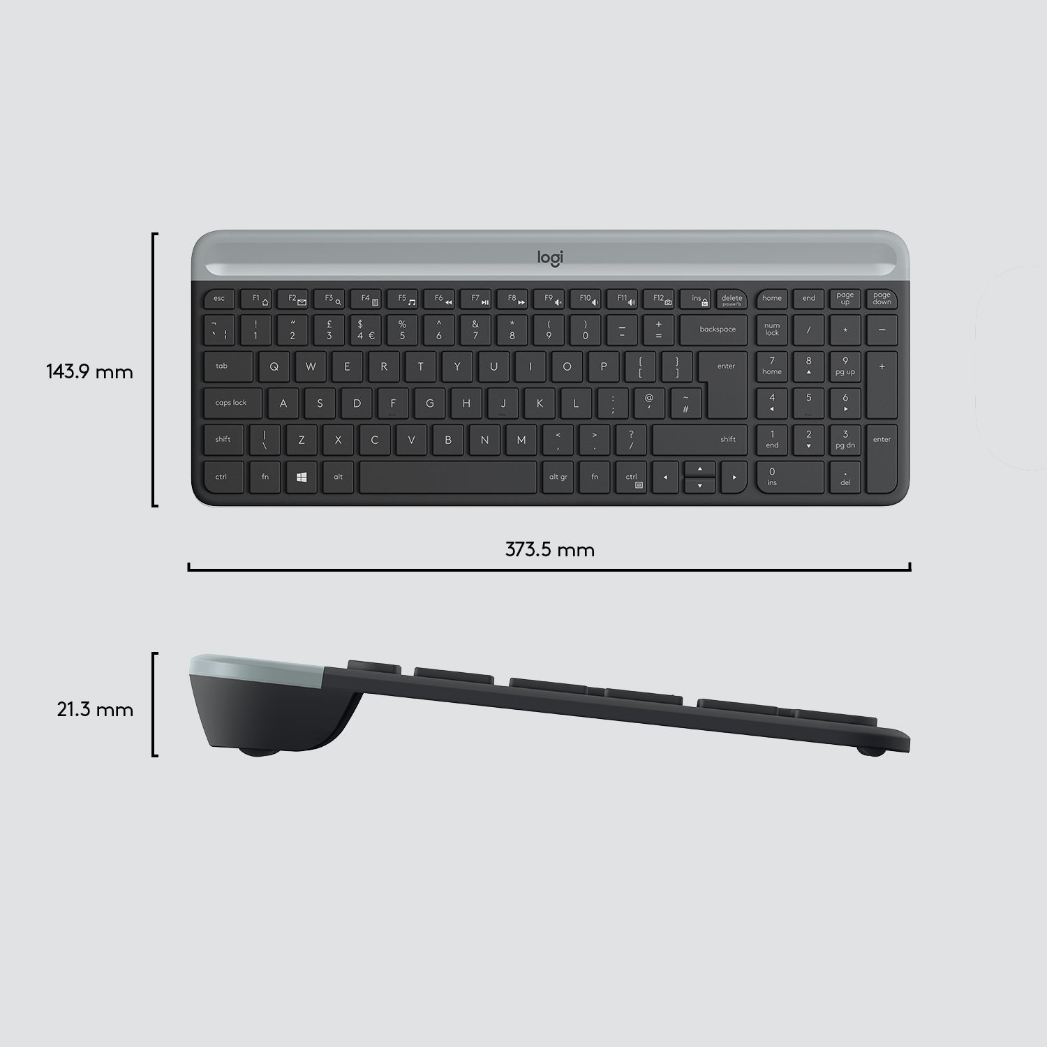 Logitech MK470 – Tastatur, kabellos (2,4 GHz), US-Layout (EN) – für Windows 10, Windows 11 & ChromeOS