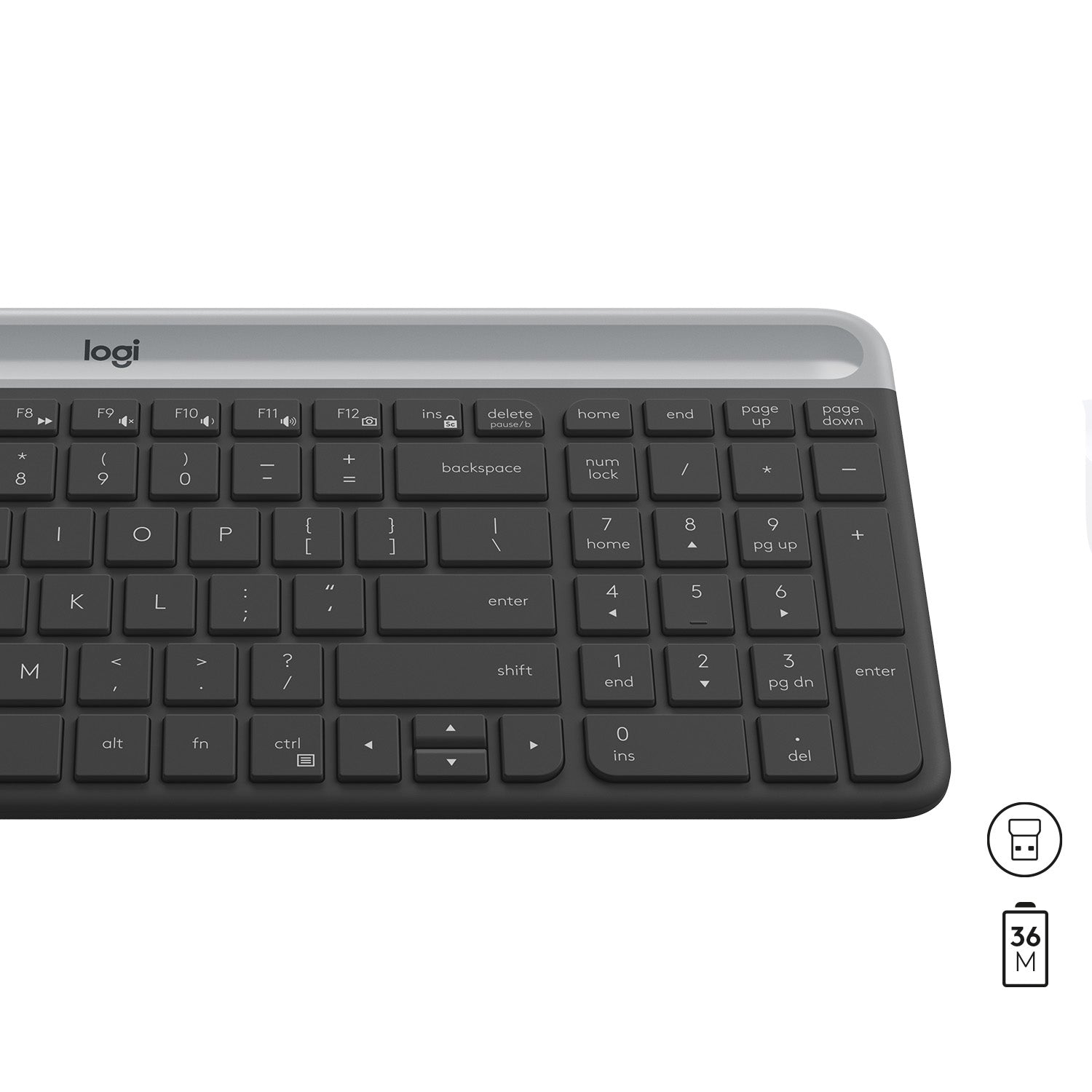 Logitech MK470 – Tastatur, kabellos (2,4 GHz), US-Layout (EN) – für Windows 10, Windows 11 & ChromeOS