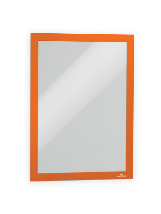 Durable Magnetrahmen – Duraframe, selbstklebende Rückseite, oranger Rahmen