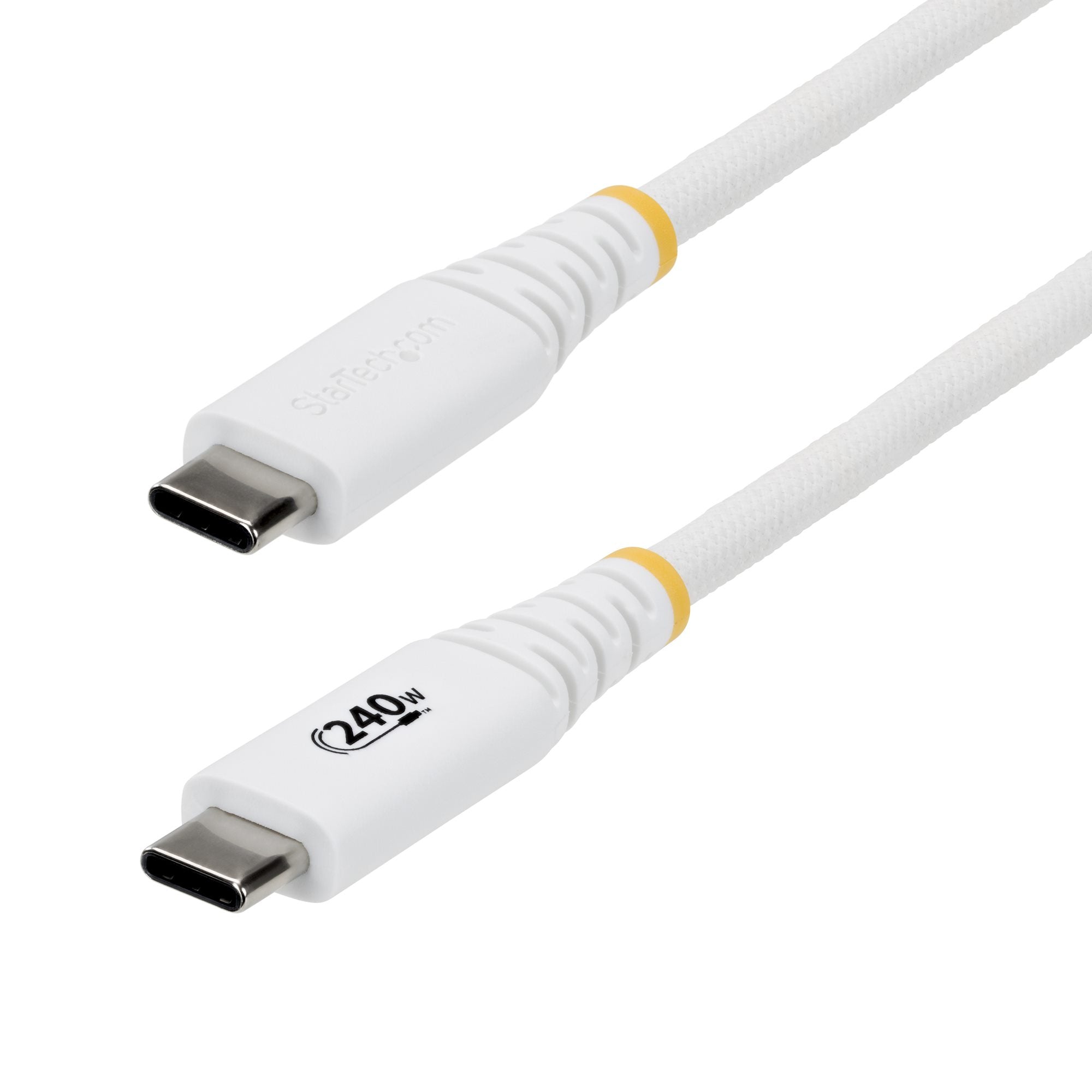 StarTech.com USB-C auf USB-C Kabel – USB 2.0 (480 Mbit/s) – 2 m – PD 240 W – Geflochten, USB-IF zertifiziert