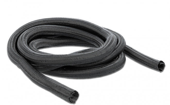 DeLOCK Kabelschlauch, Ø 9 mm × 2 m, wiederverwendbar – schwarz