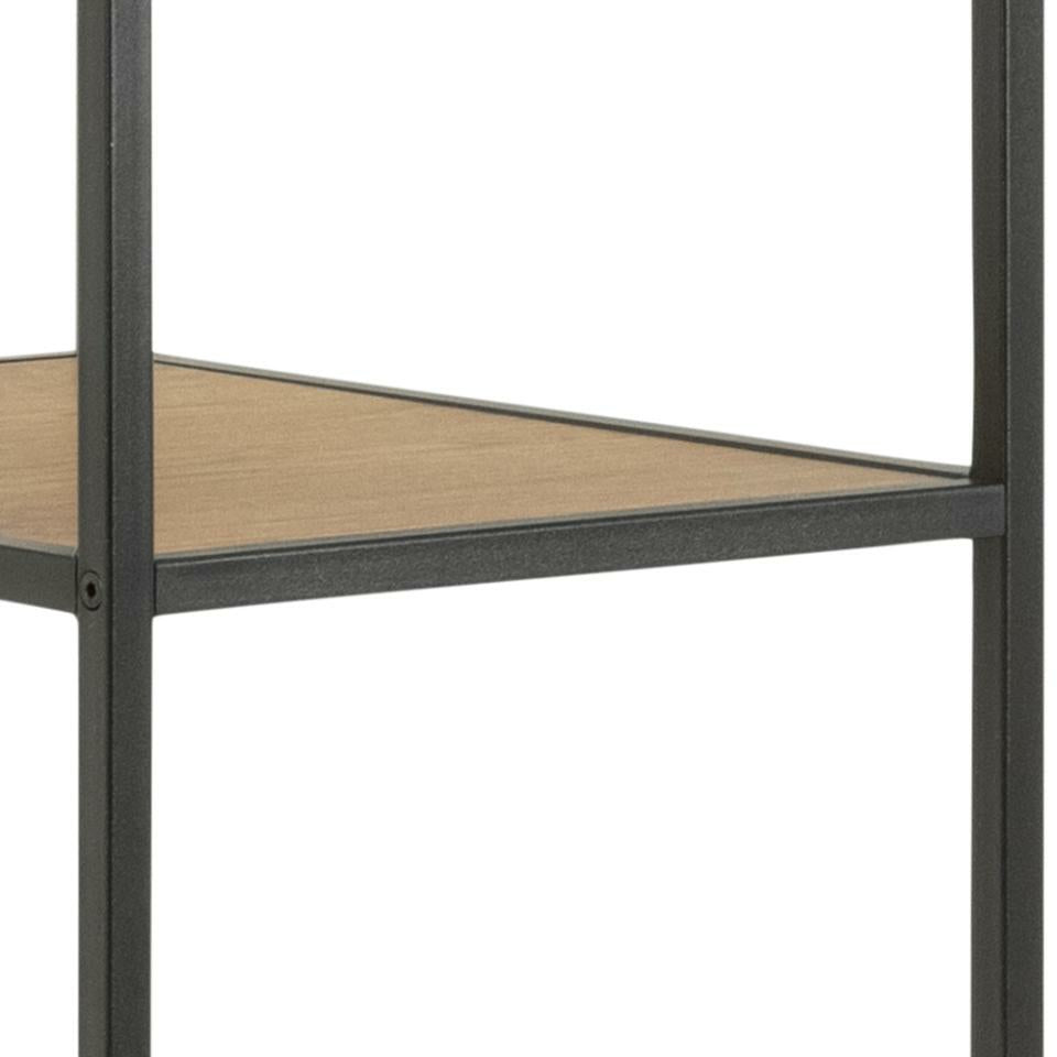 Actona Garderobe mit Schuhregal – MDF/Holz, Schwarz/Eiche, 5 Regale, 77 × 45 × 165 cm