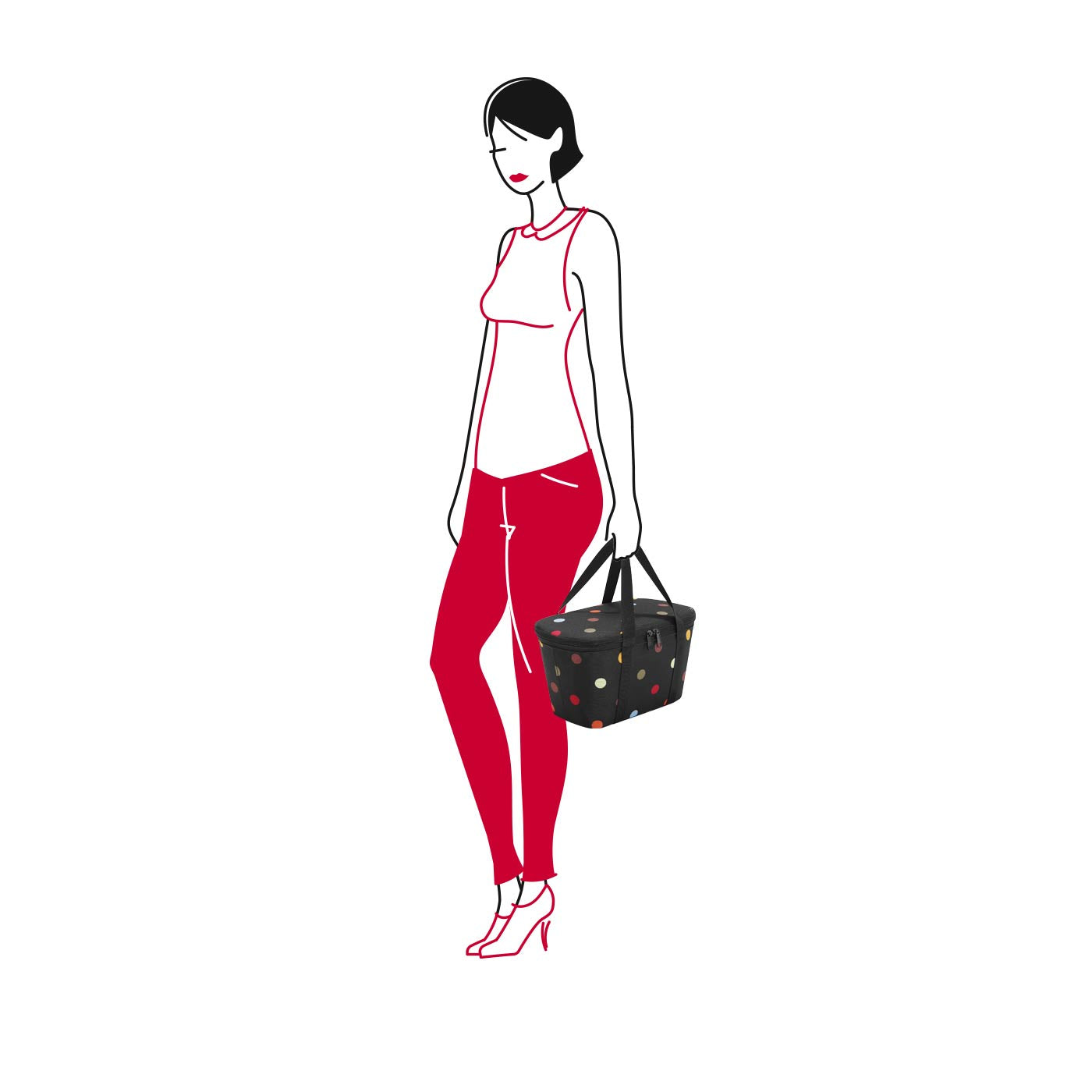 Reisenthel Kühltasche Coolerbag XS – 4 l – Mehrfarbig, Dots