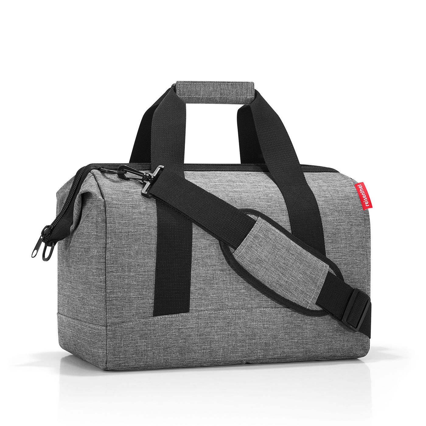 Reisenthel Umhängetasche Allrounder M – 18 l, Polyester, Twist Silver, 40 × 33,5 × 24 cm