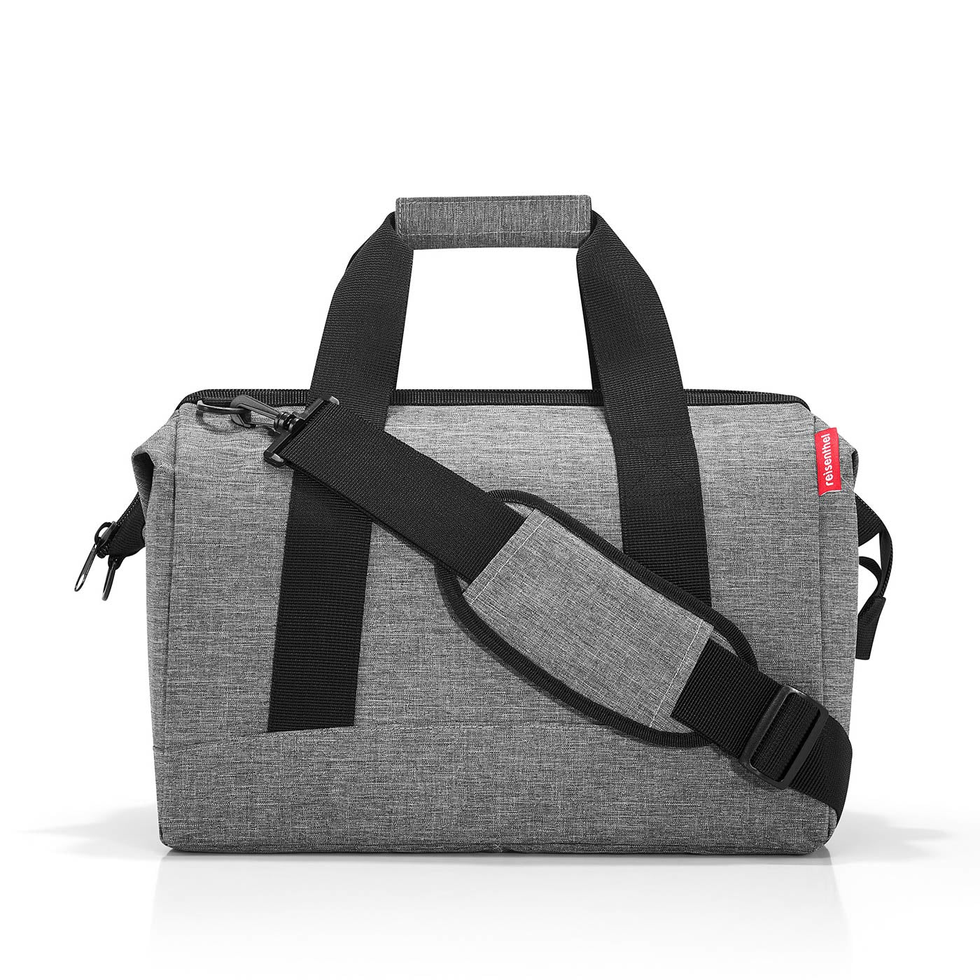 Reisenthel Umhängetasche Allrounder M – 18 l, Polyester, Twist Silver, 40 × 33,5 × 24 cm