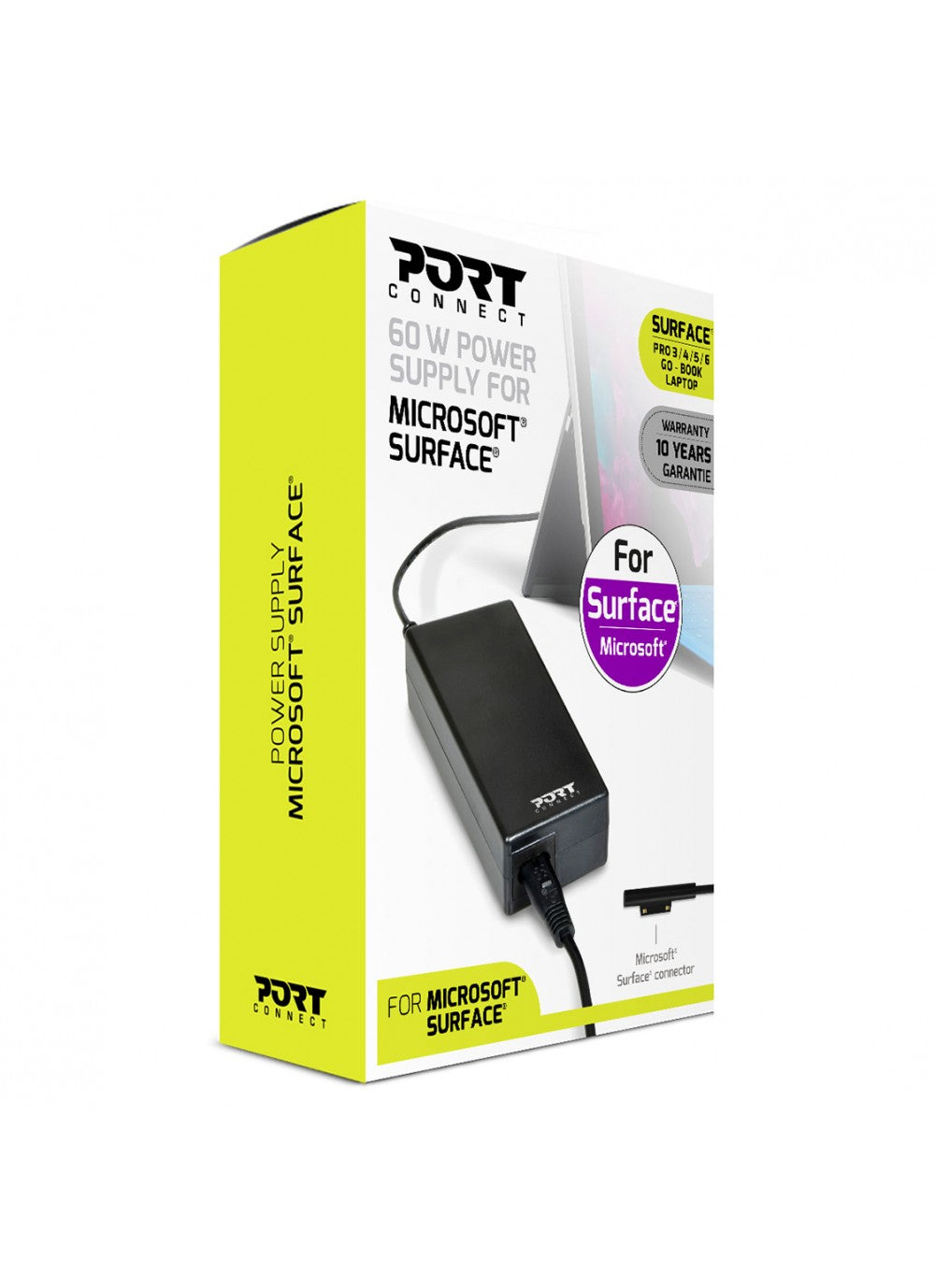 Port Designs 900102 Netzteil 60 W – 12–15 V – für Surface Pro 3, Surface Pro 4 und andere – schwarz